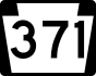 PA Route 371 marker