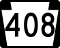 PA Route 408 marker