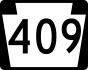 PA Route 409 marker