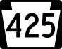 PA Route 425 marker