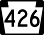 PA Route 426 marker