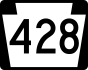 PA Route 428 marker