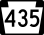 PA Route 435 marker