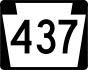 PA Route 437 marker