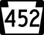 PA Route 452 marker