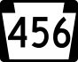 PA Route 456 marker