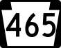 PA Route 465 marker