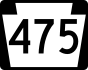 PA Route 475 marker