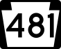 PA Route 481 marker
