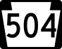 PA Route 504 marker