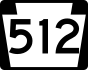 PA Route 512 marker