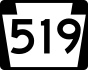PA Route 519 marker