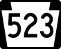 PA Route 523 marker