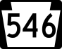 PA Route 546 marker