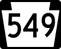 PA Route 549 marker