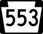 PA Route 553 marker