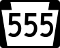 PA Route 555 marker