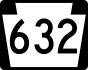 PA Route 632 marker