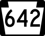 PA Route 642 marker