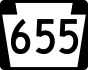 PA Route 655 marker