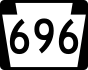 PA Route 696 marker