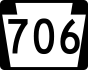 PA Route 706 marker