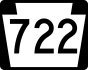 PA Route 722 marker
