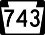 PA Route 743 marker