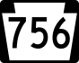 PA Route 756 marker