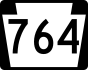 PA Route 764 marker