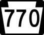 PA Route 770 marker