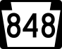 PA Route 848 marker