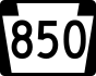 PA Route 850 marker