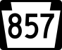PA Route 857 marker