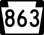 PA Route 863 marker
