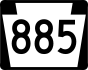 PA Route 885 marker