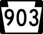 PA Route 903 marker
