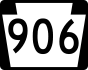PA Route 906 marker