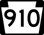 PA Route 910 marker