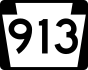 PA Route 913 marker