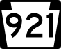 PA Route 921 marker