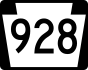 PA Route 928 marker
