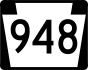 PA Route 948 marker