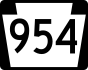 PA Route 954 marker