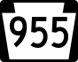 PA Route 955 marker