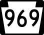 PA Route 969 marker