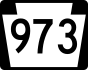 PA Route 973 marker
