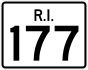 Route 177 marker