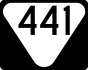 State Route 441 marker