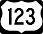 U.S. Route 123 marker